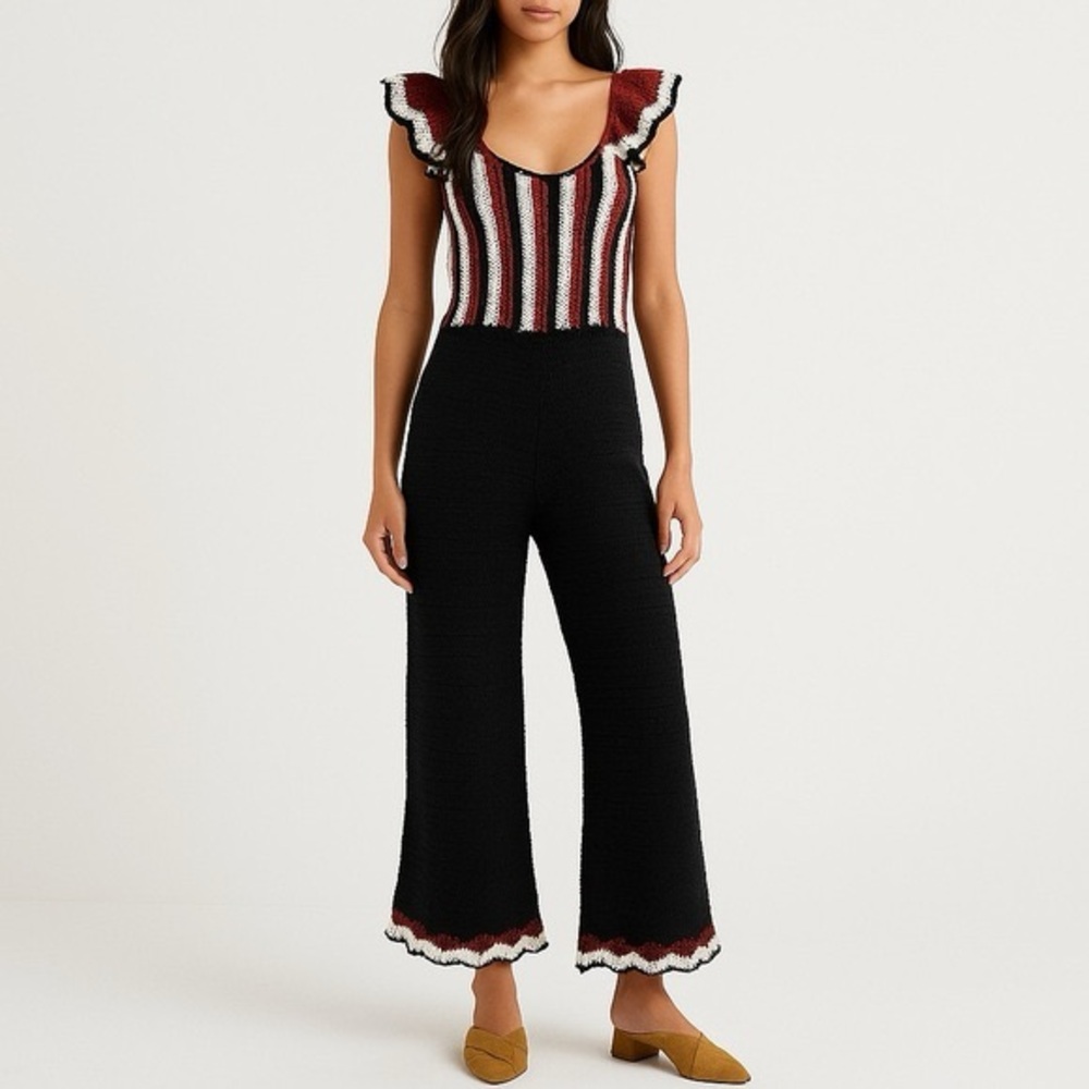 ZARA Crochet Flare Jumpsuit